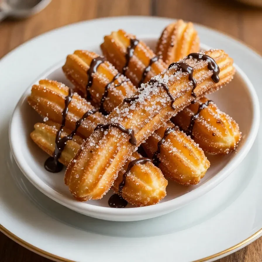 Un plato de churros de avena saludables con un toque de canela.